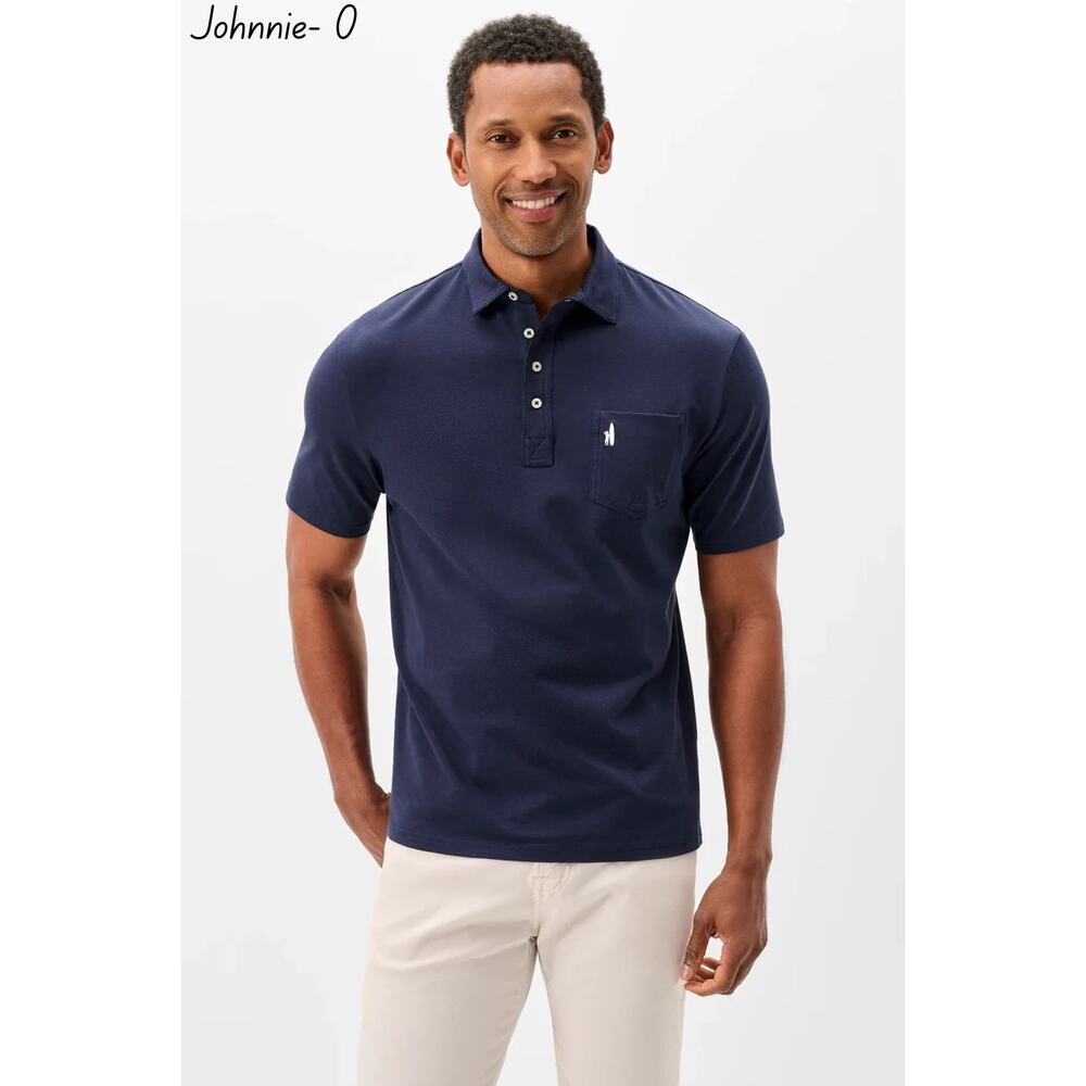Johnnie-O | Navy Original 4-Button Polo Summer Vacation Preppy Size Large